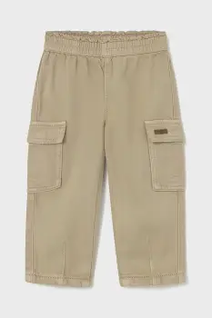 Mayoral pantaloni bebe culoarea bej, uni, 2591 imagine