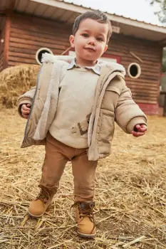 Mayoral pantaloni bebe culoarea maro, 542 imagine