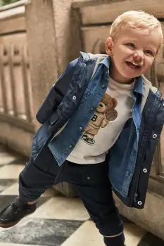 Mayoral pantaloni bebe jogger serza soft culoarea bleumarin, 2503 imagine