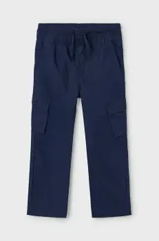 Mayoral pantaloni copii cargo culoarea albastru marin, neted, 3571 imagine