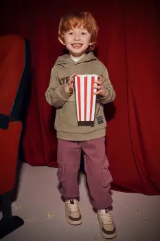 Mayoral pantaloni copii cargo soft culoarea bordo, uni, 4567 imagine