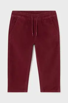 Mayoral pantaloni copii culoarea bordo, neted, 2537 imagine