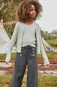 Mayoral pantaloni copii culoarea gri, neted, 6534 imagine