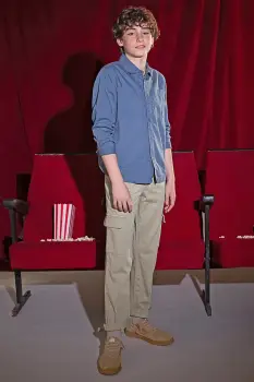 Mayoral pantaloni copii culoarea verde, uni, 7566 imagine