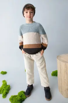 Mayoral pantaloni copii Joggery sztruks culoarea bej, 4568 imagine