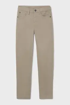 Mayoral pantaloni copii slim fit basic culoarea bej, uni, 582 imagine