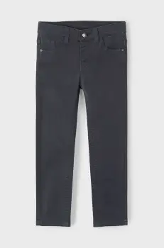 Mayoral pantaloni copii slim fit basic culoarea negru, neted, 509 imagine