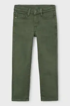 Mayoral pantaloni copii soft regular fit culoarea verde, uni, 4562 imagine