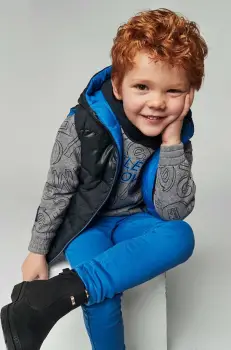 Mayoral pantaloni copii Sponie soft slim fit culoarea albastru marin, neted, 4539 imagine