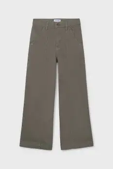 Mayoral pantaloni copii wide leg culoarea verde, 7580 imagine