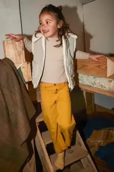 Mayoral pantaloni culoarea galben, uni, 4576 imagine