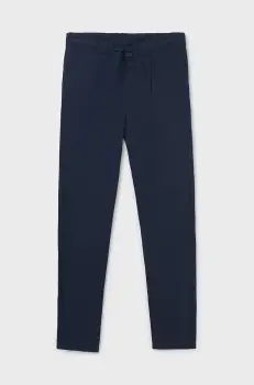 Mayoral pantaloni de bumbac pentru copii relaxed fit culoarea albastru marin, neted, 6525 imagine