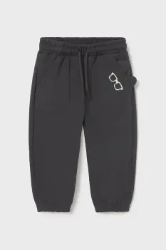 Mayoral pantaloni de trening pentru copii culoarea negru, cu imprimeu, 2504 imagine