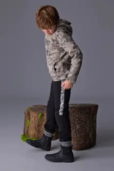 Mayoral pantaloni de trening pentru copii culoarea negru, cu imprimeu, 7565 imagine