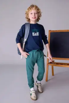 Mayoral pantaloni de trening pentru copii culoarea verde, 705 imagine