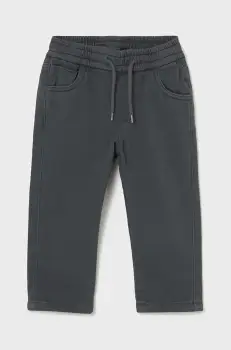 Mayoral pantaloni din bumbac pentru bebelusi soft culoarea negru, neted, 1579 imagine