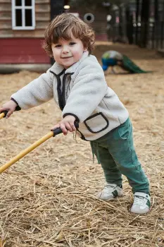 Mayoral pantaloni din catifea pentru copii culoarea verde, neted, 2507 imagine