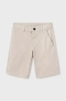 Mayoral pantaloni scurti copii bermudy chino basic culoarea bej, 242 imagine