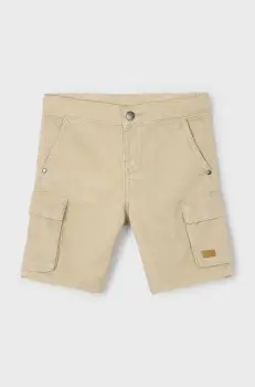 Mayoral pantaloni scurti copii cargo culoarea bej, 3220 imagine