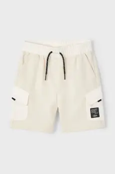 Mayoral pantaloni scurti copii cargo culoarea bej, talie reglabila, 3225 imagine