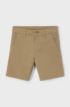Mayoral pantaloni scurti copii chino serza basic culoarea maro, 202 imagine