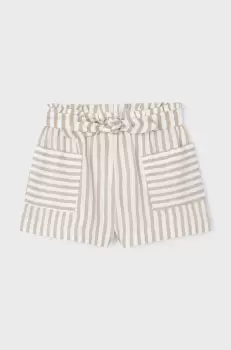 Mayoral pantaloni scurti copii culoarea bej, modelator imagine