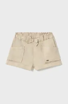 Mayoral pantaloni scurti copii culoarea bej, neted, 1227 imagine