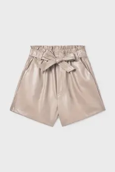 Mayoral pantaloni scurti copii culoarea bej, uni, talie reglabila, 7218 imagine