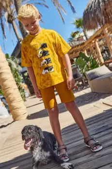 Mayoral pantaloni scurti copii culoarea galben imagine