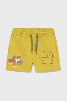 Mayoral pantaloni scurti copii culoarea galben, talie reglabila, 1242 imagine
