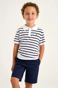 Mayoral pantaloni scurti copii slim culoarea albastru marin, talie reglabila, 3219 imagine