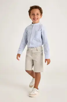 Mayoral pantaloni scurti copii slim culoarea bej, talie reglabila, 3219 imagine