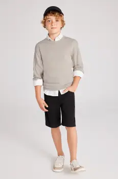 Mayoral pantaloni scurti copii slim culoarea negru, 6201 imagine