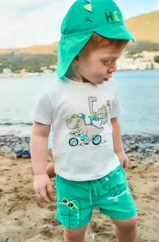 Mayoral pantaloni scurti culoarea turcoaz, 1647 imagine