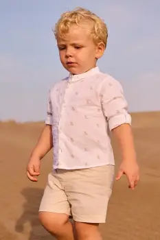 Mayoral pantaloni scurti din amestec de in pentru copii imagine