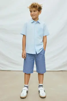 Mayoral pantaloni scurti din amestec de in pentru copii imagine