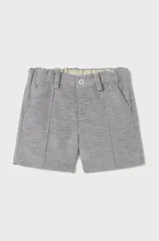Mayoral pantaloni scurti din amestec de in pentru copii culoarea gri, 1240 imagine