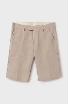 Mayoral pantaloni scurti din amestec de in pentru copii culoarea maro, 6202 imagine