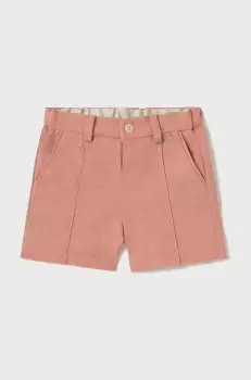 Mayoral pantaloni scurti din amestec de in pentru copii culoarea portocaliu, 1240 imagine