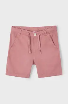 Mayoral pantaloni scurti din amestec de in pentru copii culoarea rosu, 3226 imagine