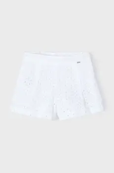 Mayoral pantaloni scurti din bumbac pentru copii culoarea alb, 3285 imagine