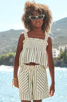 Mayoral pantaloni scurti din bumbac pentru copii culoarea gri, neted, 6219 imagine