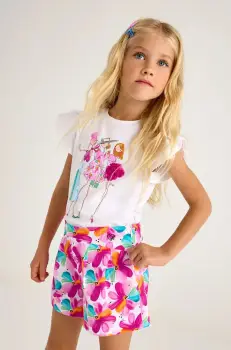 Mayoral pantaloni scurti din bumbac pentru copii culoarea roz, modelator, 3905 imagine