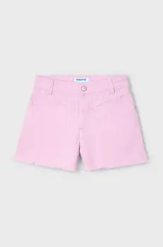 Mayoral pantaloni scurti din bumbac pentru copii culoarea roz, neted, 3205 imagine