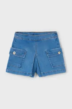 Mayoral pantaloni scurti din denim pentru copii cargo neted, 3207 imagine