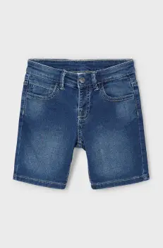 Mayoral pantaloni scurti din denim pentru copii soft denim culoarea albastru marin, 3218 imagine