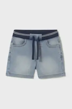 Mayoral pantaloni scurti din denim pentru copii soft denim jogger talie reglabila, 1248 imagine