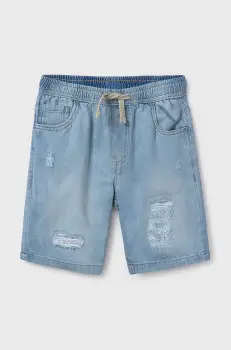 Mayoral pantaloni scurti din denim pentru copii talie reglabila, 6210 imagine