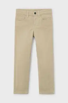 Mayoral pantaloni slim fit basic culoarea bej, 517 imagine