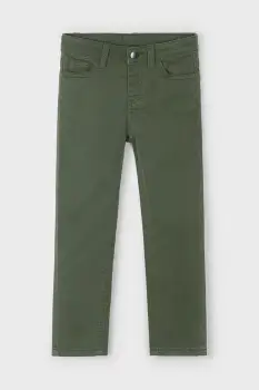 Mayoral pantaloni slim fit basic culoarea verde, 517 imagine